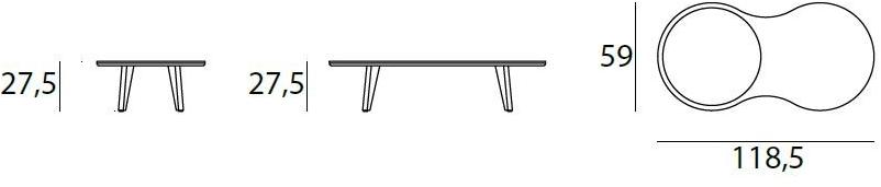 Living Divani Журнальный столик из дерева Imago sun-id-1430786 - Вид №1