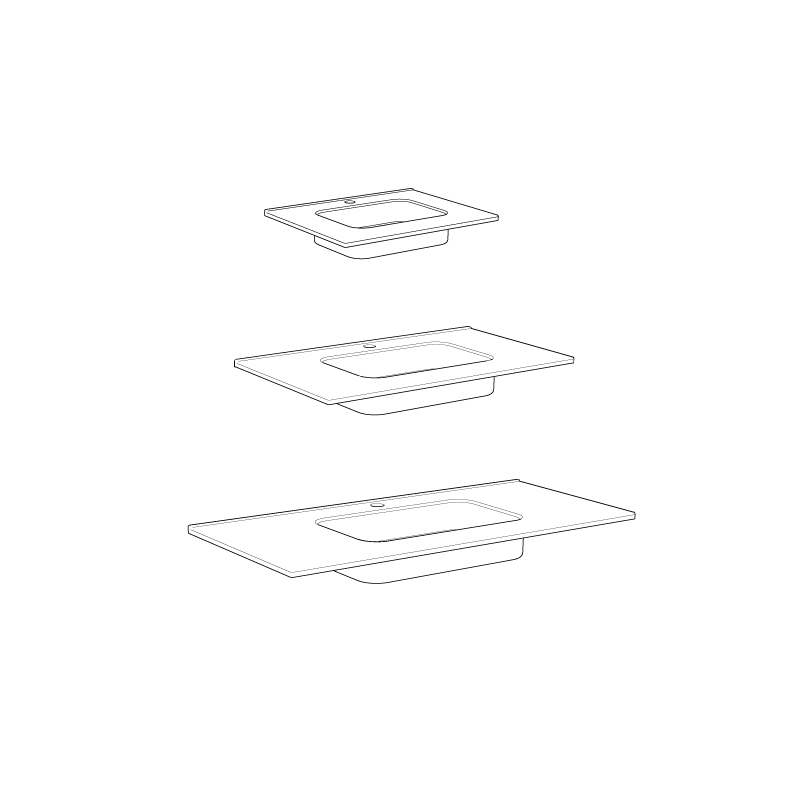 20071316 Накладная раковина на столешницу  прямоугольная Westerbergs  - Вид №1