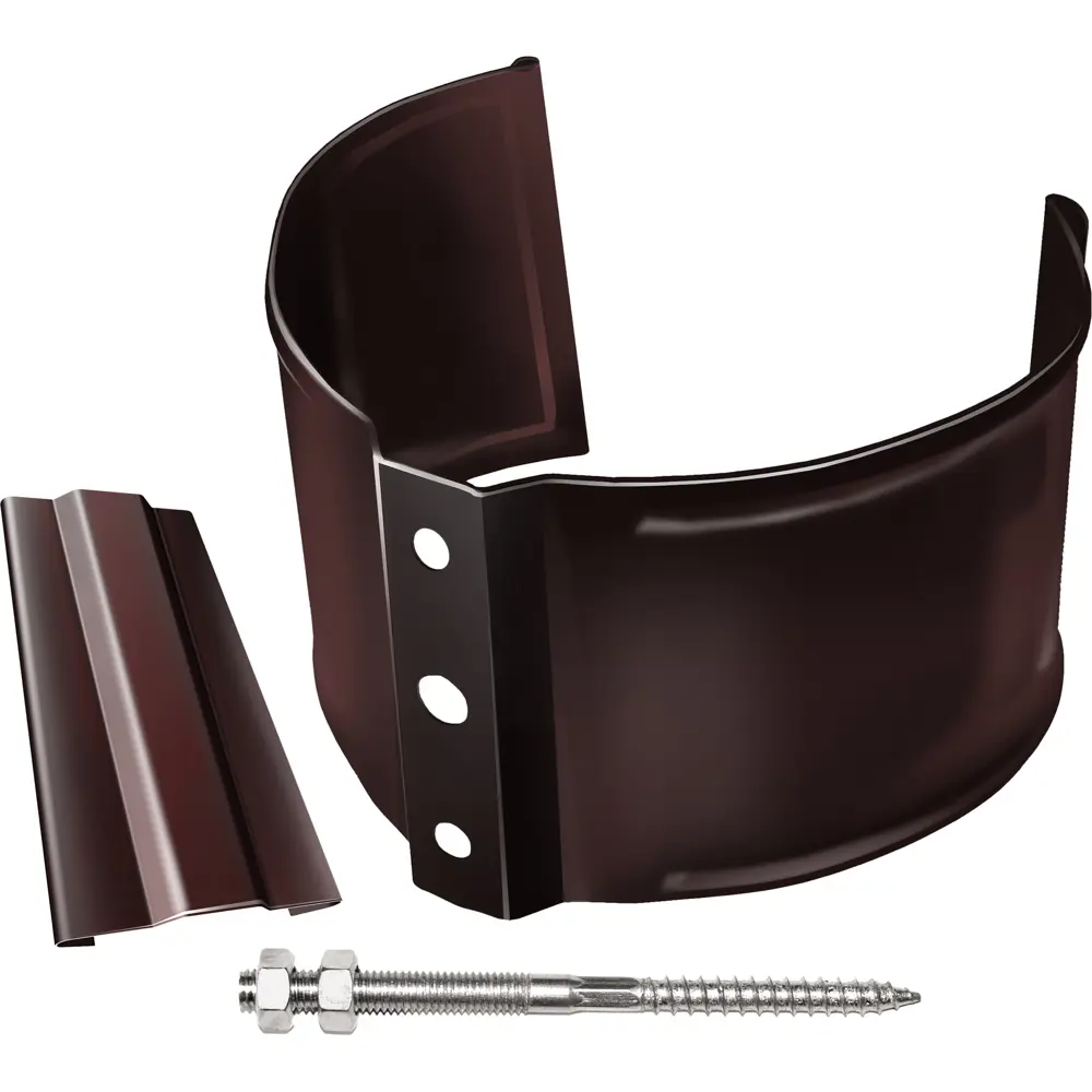 Крепление для трубы на кирпич GL PE 90 мм цвет шоколад Grand Line STLM-2182307