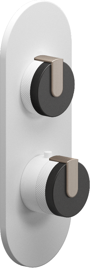 E-8026-R1BKE0-L1SN-WT-T Планка M-Series с 2 ручками - Внешняя часть GRAFF MOD+