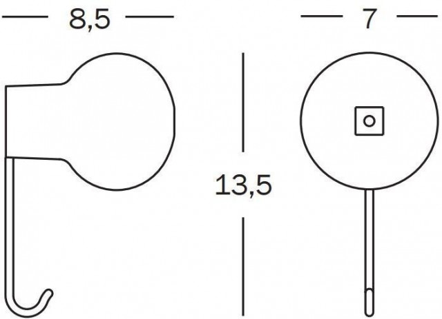 Magis Globo AC382 GR Настенный крючок для верхней одежды. Цвет: Серый 1405 C  - Вид №2