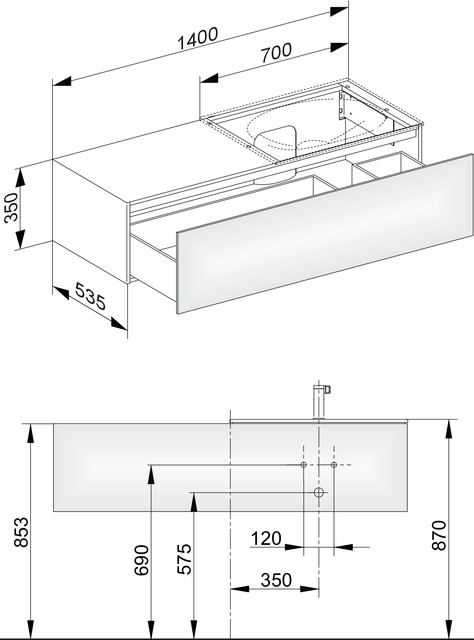 31166850100 Тумба под умывальник KEUCO Edition 11 - Вид №2