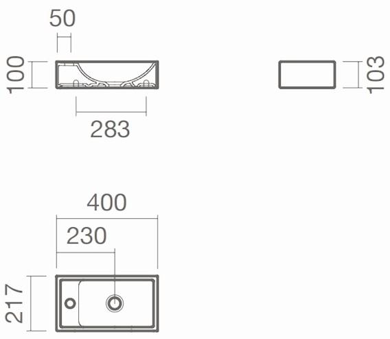 Гостевая раковина Sanitana PETIT S10013236400000 ( PTLV0EE )  - Вид №2