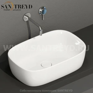 GE044BI Накладная раковина на столешницу  прямоугольная Ceramica Globo GENESIS