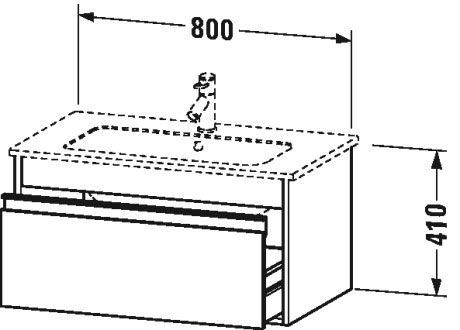 KT641901414 Ketho Тумбочка подвесная Терра, декор Duravit - Вид №1