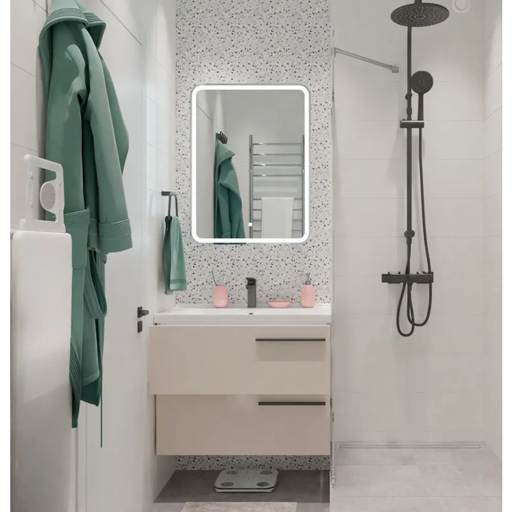 Зеркальный шкаф Santreyd Elmer с LED-подсветкой для ванной комнаты 82504951 STLM-0028843 - Вид №9