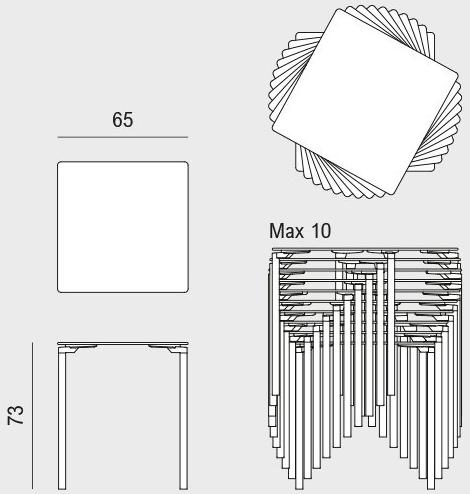 Viganò Штабелируемый металлический стол по контракту Felix sun-id-1508353 - Вид №3