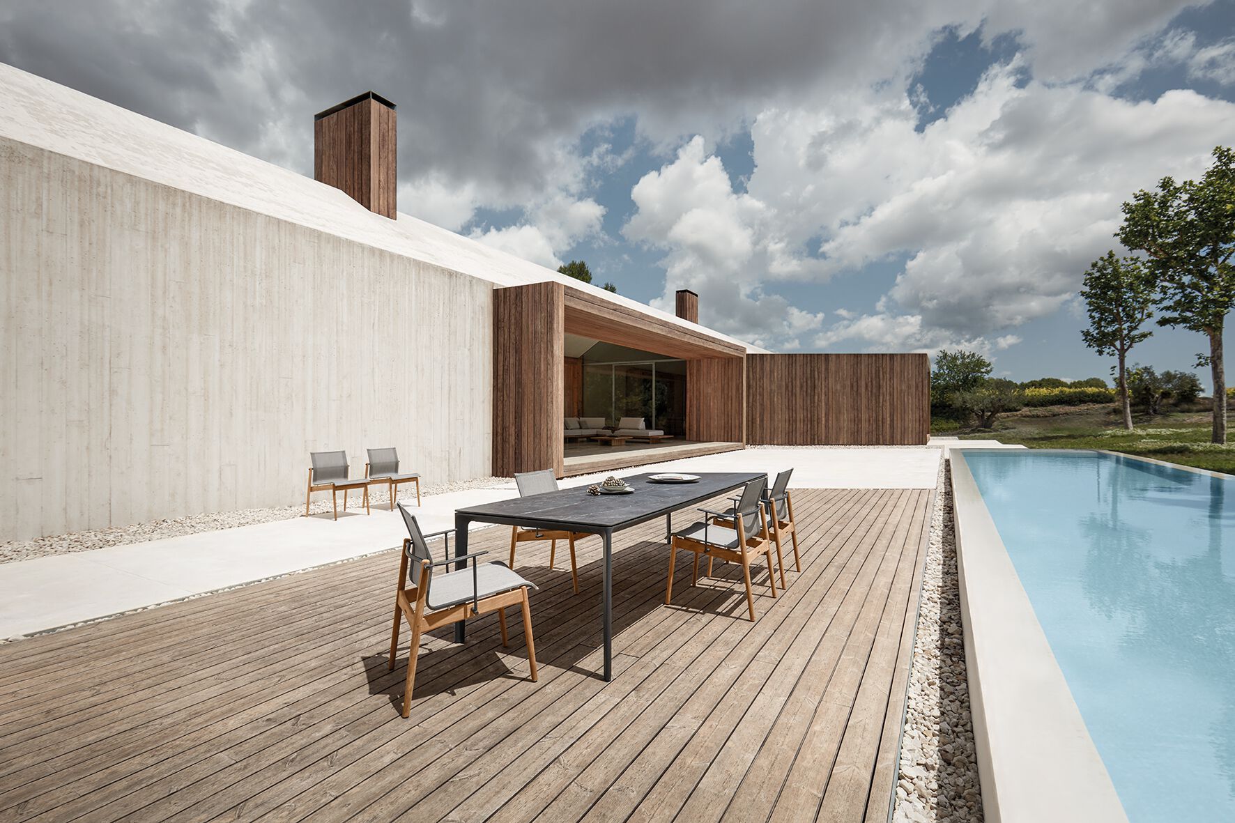 Прямоугольный садовый стол с керамической столешницей Gloster ARCH-00049605 - Вид №14