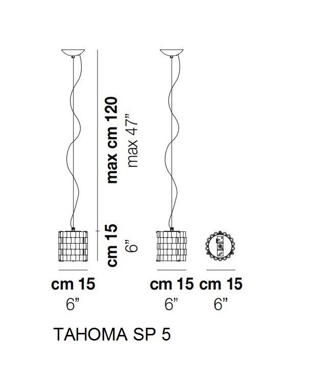 Vistosi TAHOMA SPTAHO5BCNI светильник подвесной 88755 - Вид №2