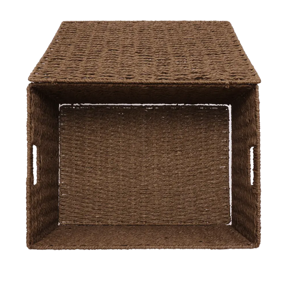 Корзина с крышкой Konsensa 45x33x21 см бумага цвет коричневый 89439476 STLM-2204525  - Вид №3