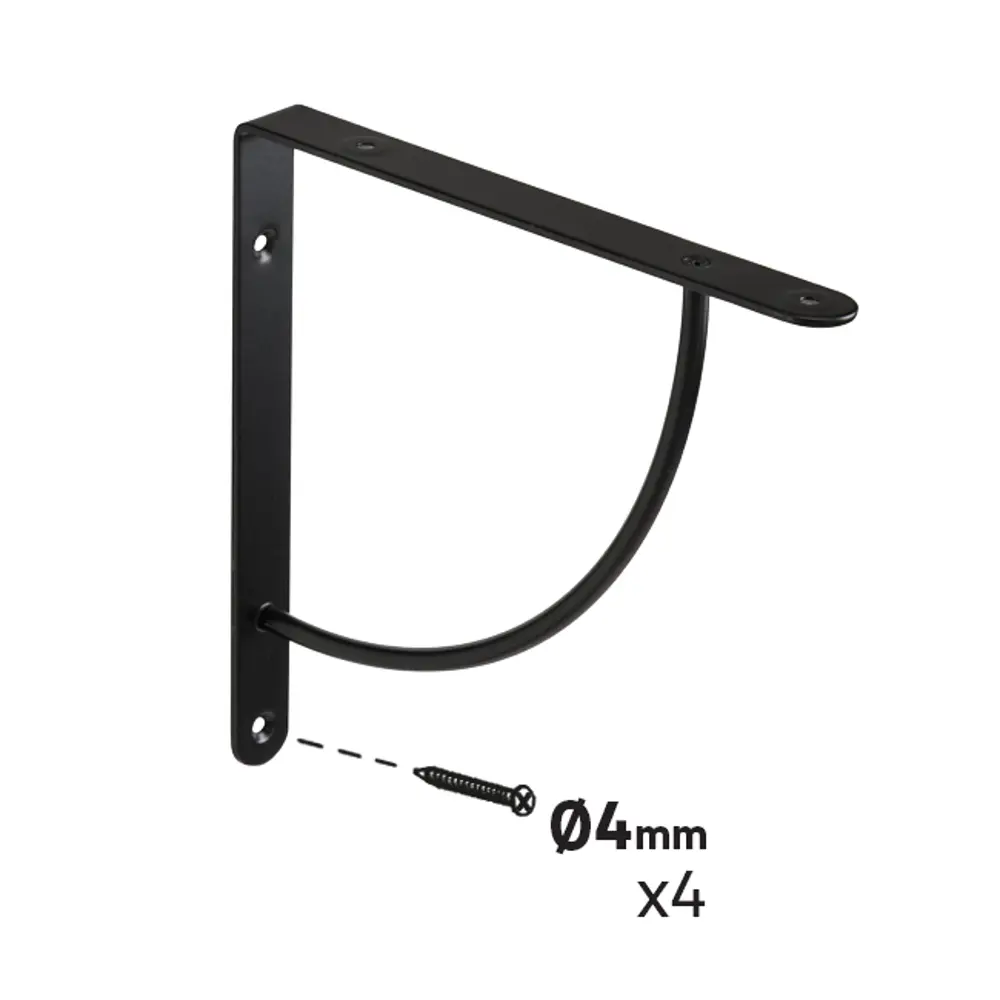 Утилитарный кронштейн Bi Bop 23x23 см нагрузка до 40 кг цвет черный 89438019 STLM-2139656 Santreyd Bibop - Вид №3