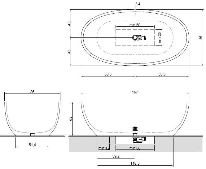 Antonio Lupi Design Отдельностоящая овальная ванна flumood® Antoniolupi sun-id-1496096 - Вид №3