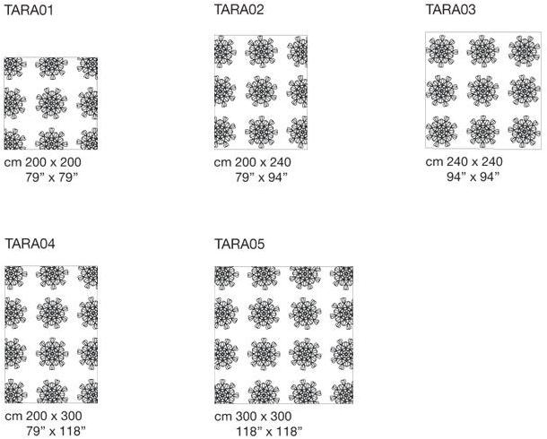Paola Lenti Однотонный шерстяной коврик с цветочным рисунком Area sun-id-1381924 - Вид №3