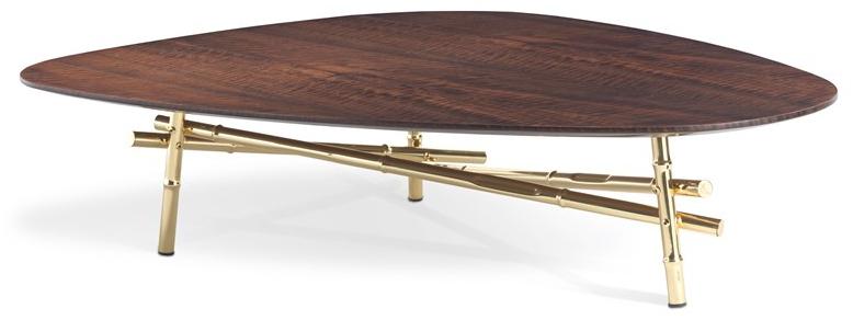 ETRO Home Interiors Низкий треугольный журнальный столик из эвкалипта Samarcanda E.sam.231.a - Вид №1