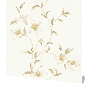Обои бумажные Elysium Лилиана белые 0.53 м 27800