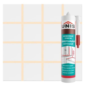 Герметик силиконовый Unis UN-80 бежевый 300 мл