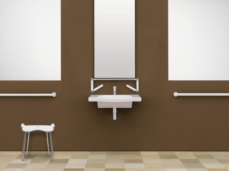 802.03.W100 Зеркальная полка белая версия HEWI Serie 802 LifeSystem  - Вид №6