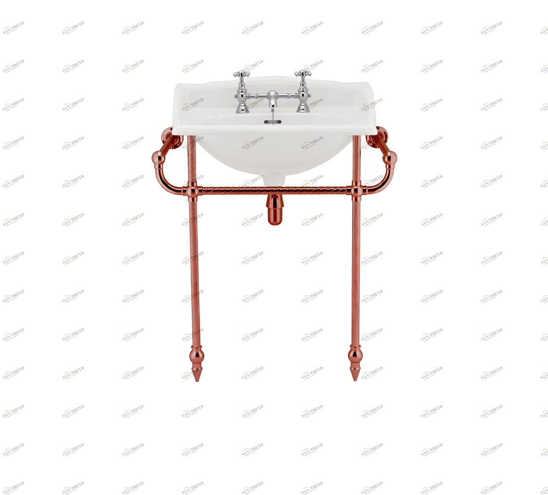Gentry Home Large basin white Victorian Медь GH100991