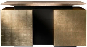 Garbarino Буфет с распашными дверцами, лакированный сусальным золотом Katai Kat2