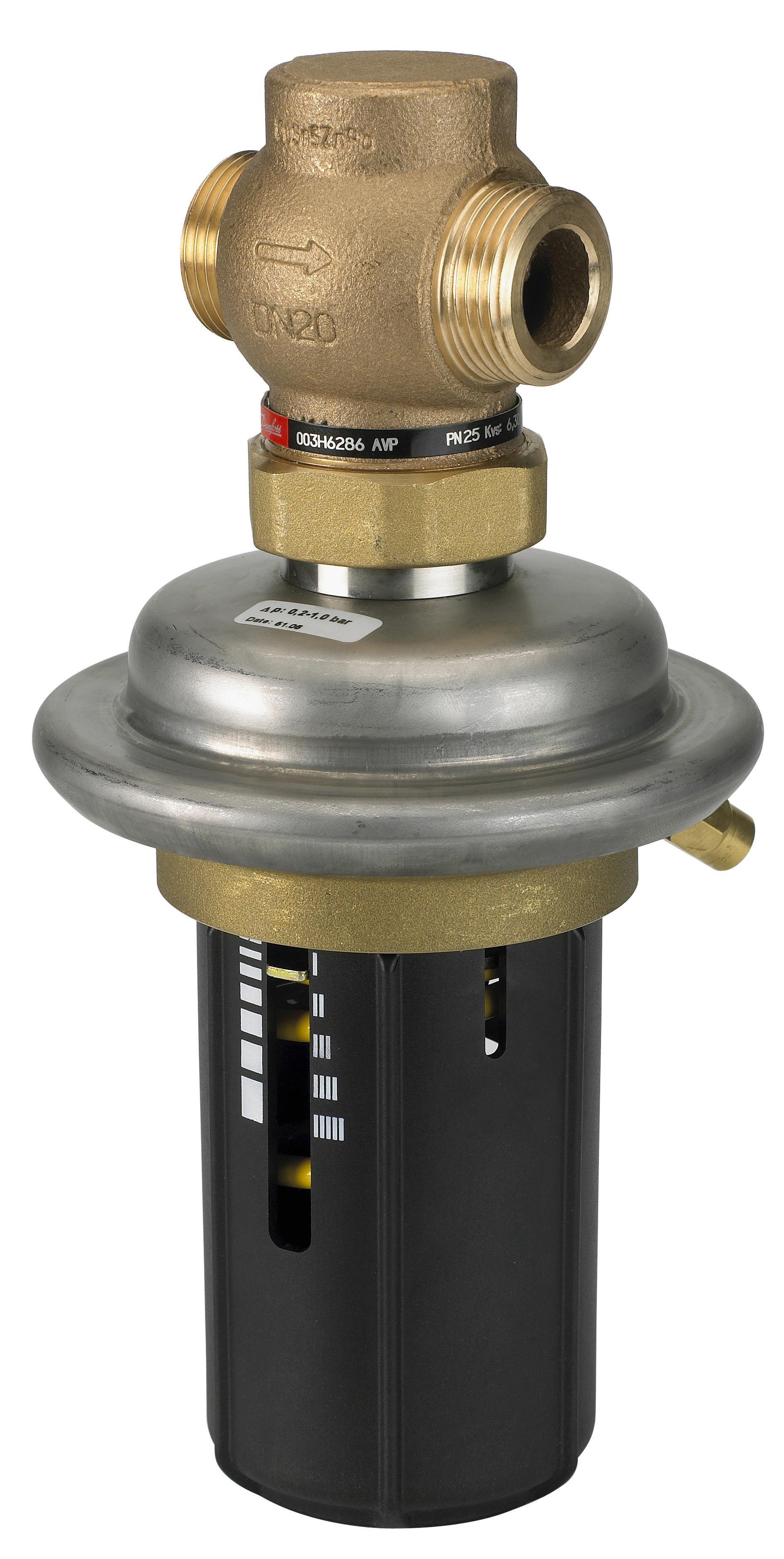 Danfoss Регулятор перепада давлений DPR для монтажа на подающем трубопроводе РПД DPR PN25 15/2,5/0,3-2,0рез./под. 003H6112  - Вид №4