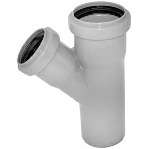 Тройник канализационный ПВХ Д50х40мм 45 градусов