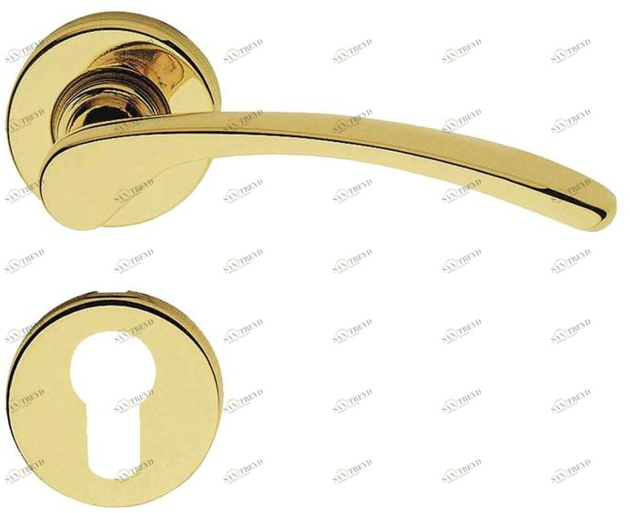 LINEA CALI' Классическая латунная ручка на розетке с замком Mare sun-id-1429102