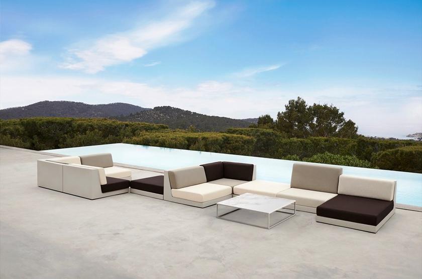 VONDOM Садовый диван из модульной ткани Pixel sun-id-1490435 - Вид №5