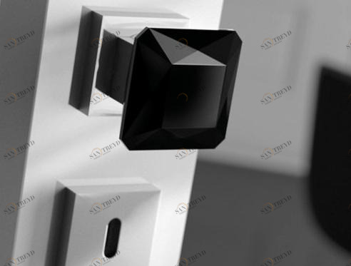 Дверная ручка из хрусталя с глянцевой поверхностью  Diamondqt35 Santreyd 