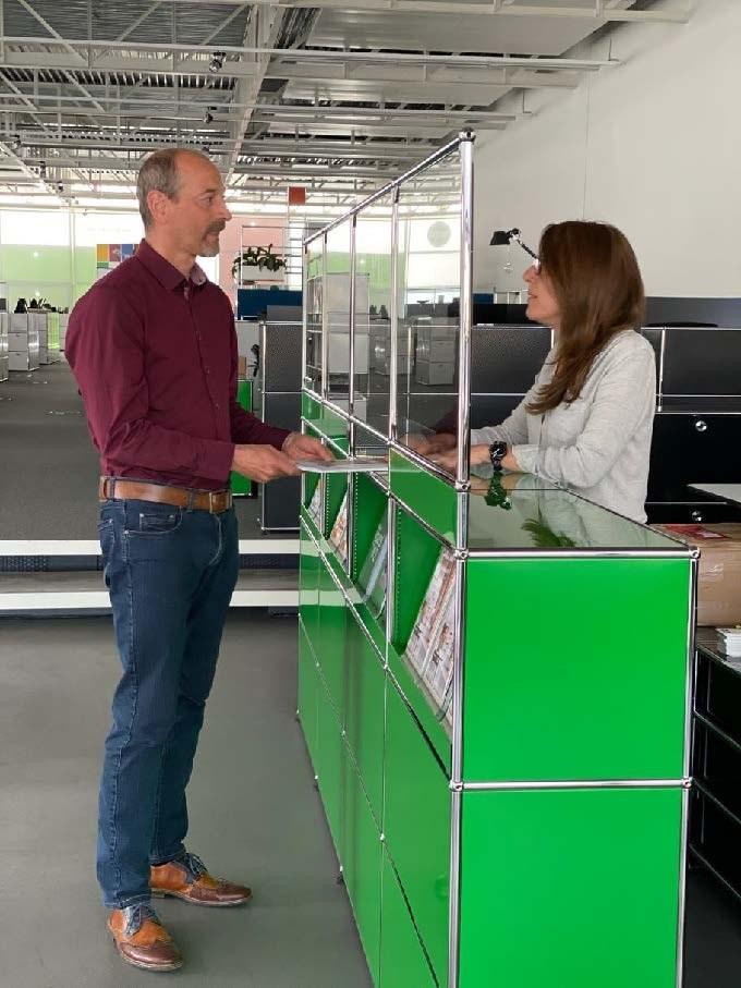 USM Модульная стойка администратора с парафиатным барьером Usm protective screens sun-id-1373651 - Вид №2