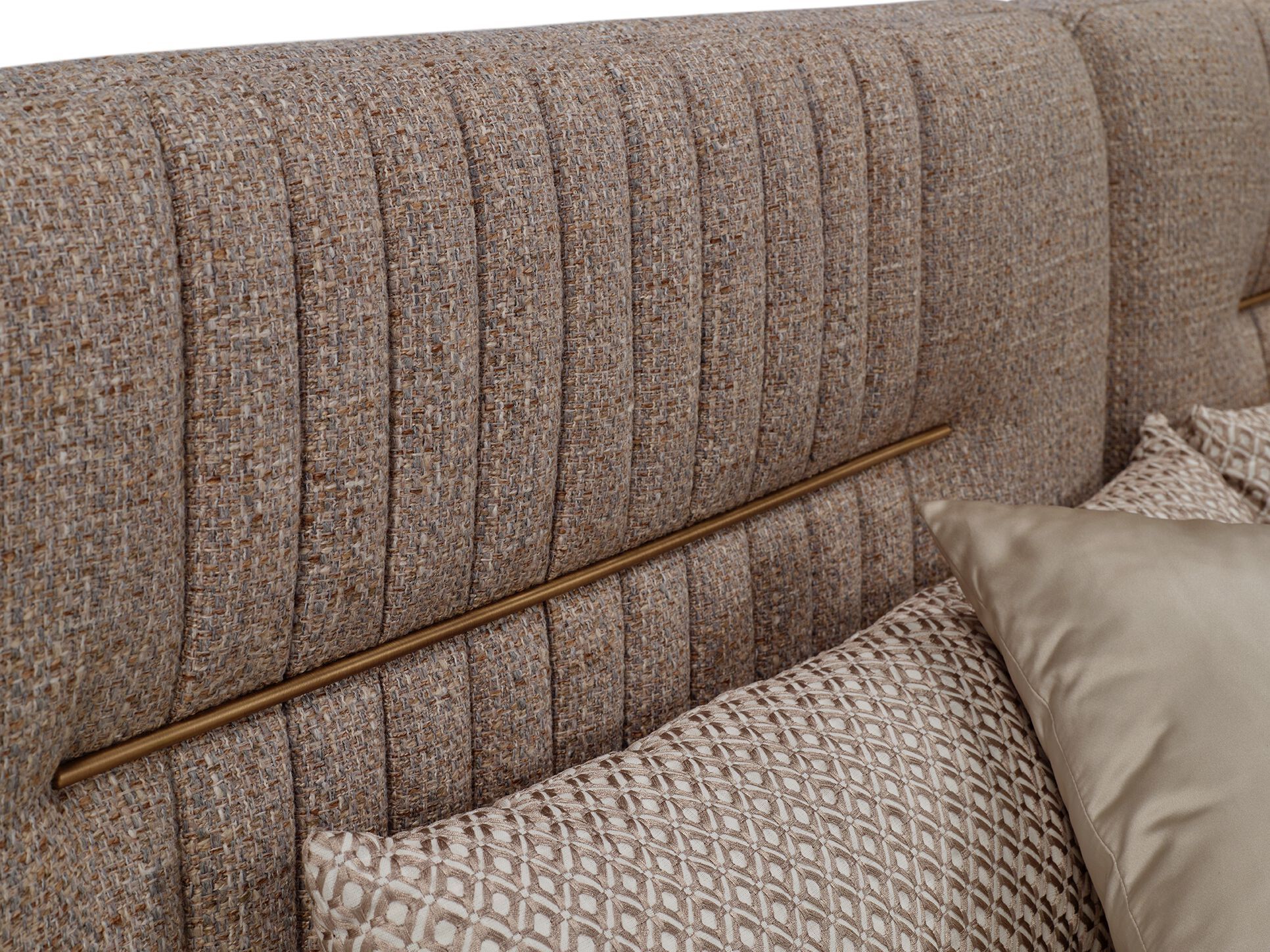 Двуспальная кровать из ткани с мягким изголовьем Casa Magna LOREN ARCH-00101838 - Вид №2