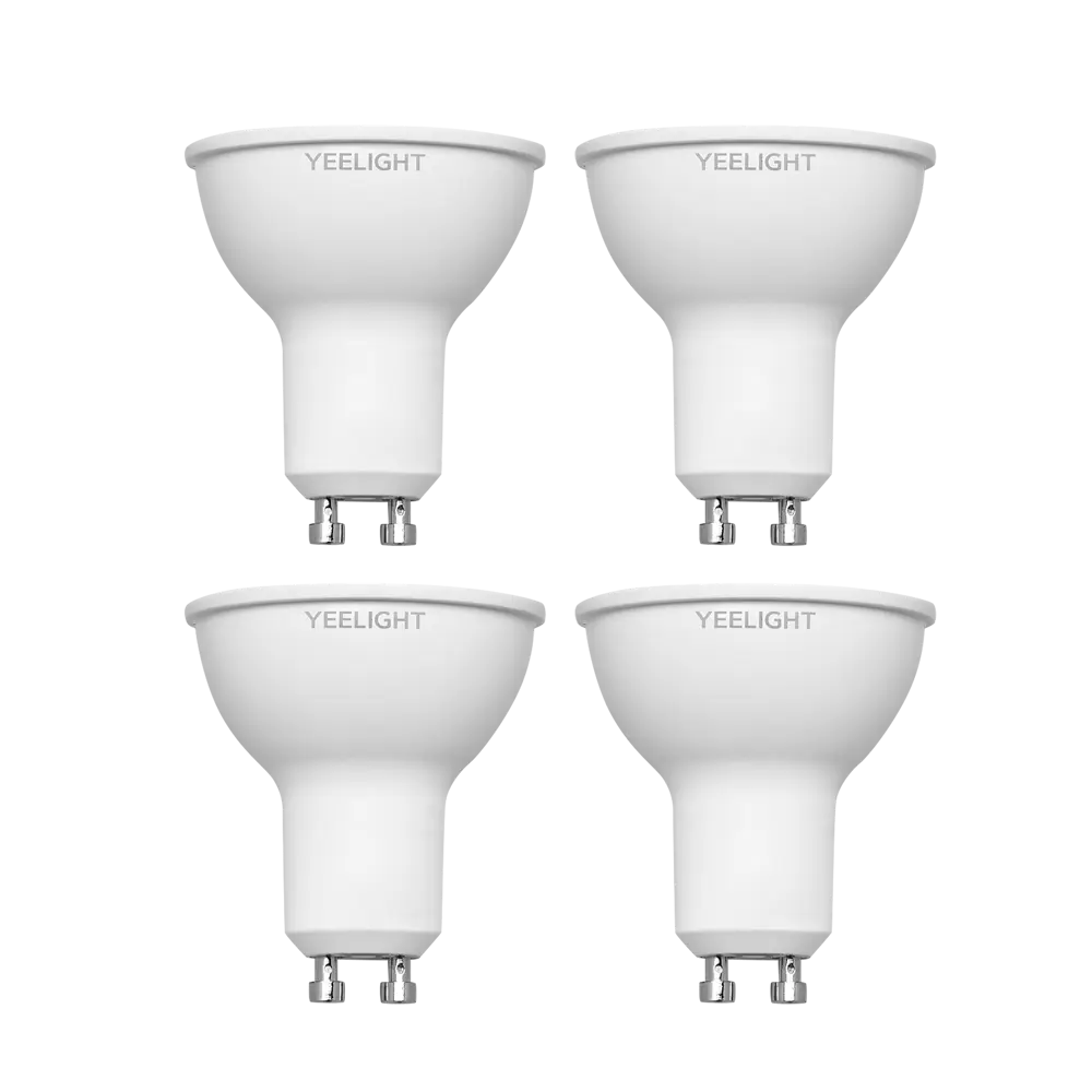 Набор умных ламп светодиодных Yeelight GU10 200-240В 5Вт спот прозрачная 350лм регулируемый цвет света RGBW для диммера 4 шт STLM-2119037 - Вид №1