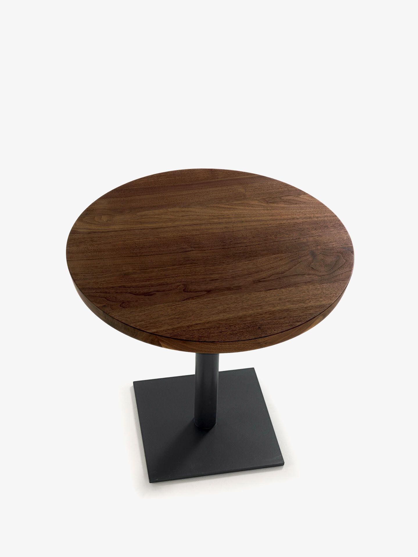 Круглый журнальный столик из массива дерева с железной основой Riva 1920 PEBBLES SMALL ROUND ARCH-00073953 - Вид №1
