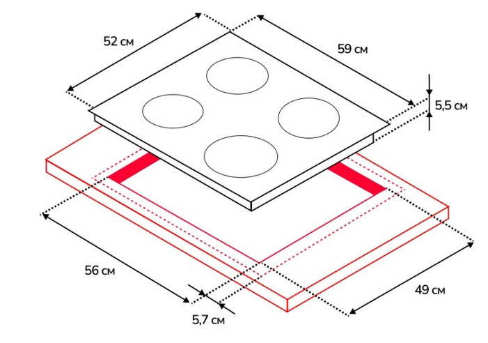9917387 Электрическая варочная поверхность Simfer H60D14B155 STDN-0088155 - Вид №7