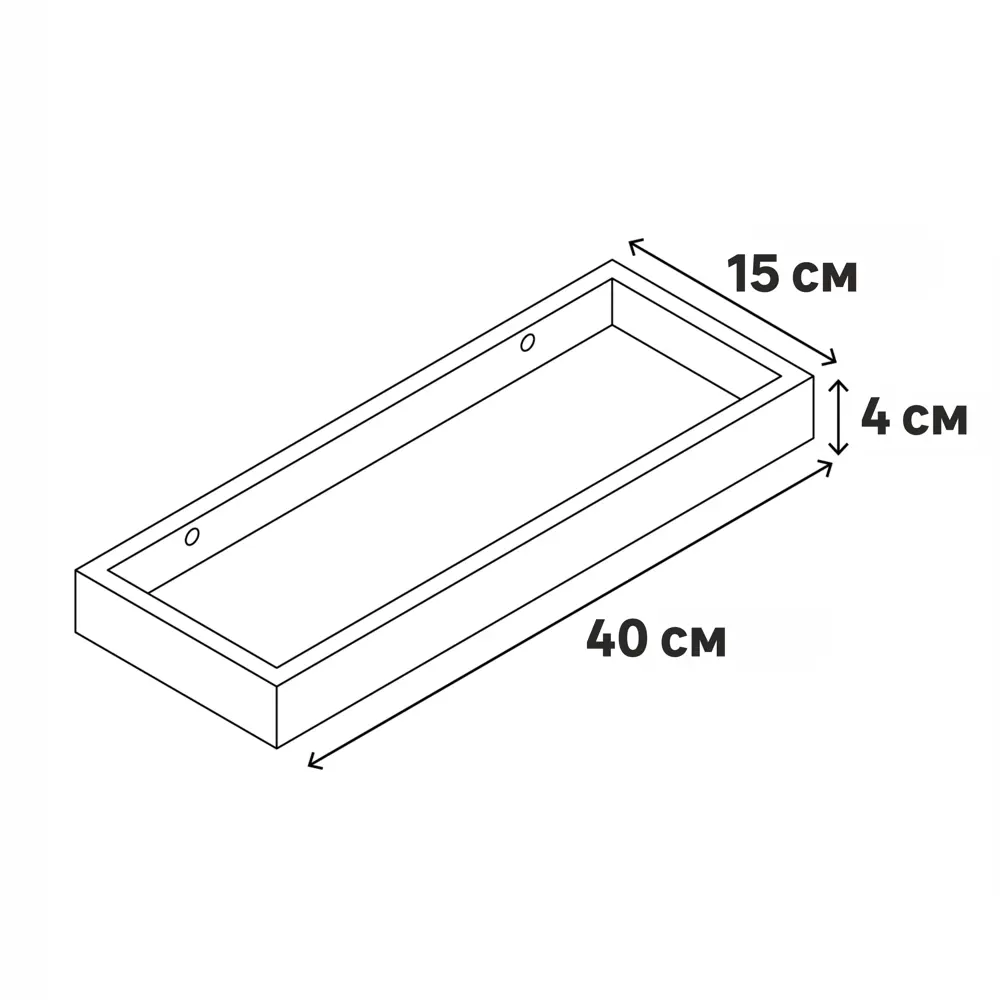 Полка настенная Spaceo White 40x15 см МДФ цвет белый STLM-2135945 - Вид №8