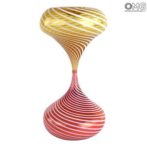4428 ORIGINALMURANOGLASS Песочные Часы - оранжевые - муранское стекло OMG 9 см