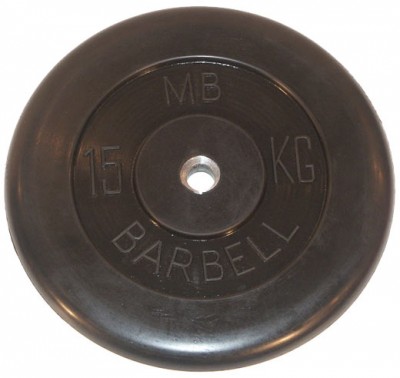 Диск обрезиненый черный mb barbell mb26-15 MB Barbell sun-id-2067744 - Вид №1