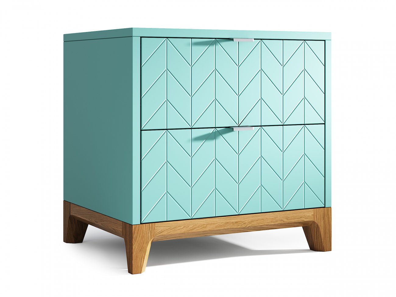 Прикроватная тумбочка дизайнерская голубая Case THE IDEA  210319 Голубой  - Вид №1