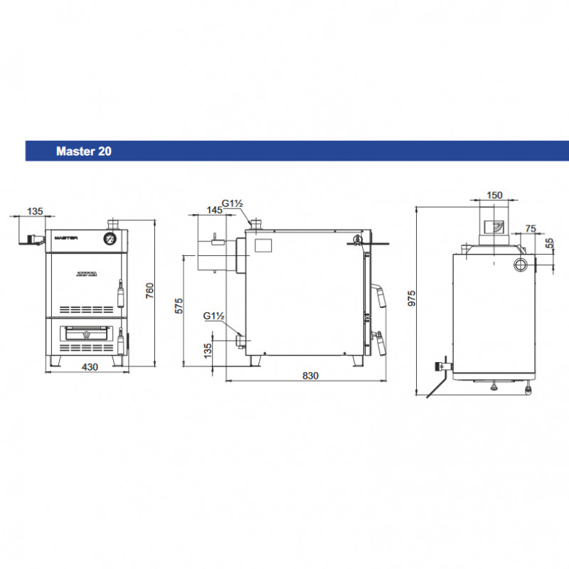 Твердотопливный котел ZOTA Master 20 MASTER20 - Вид №4