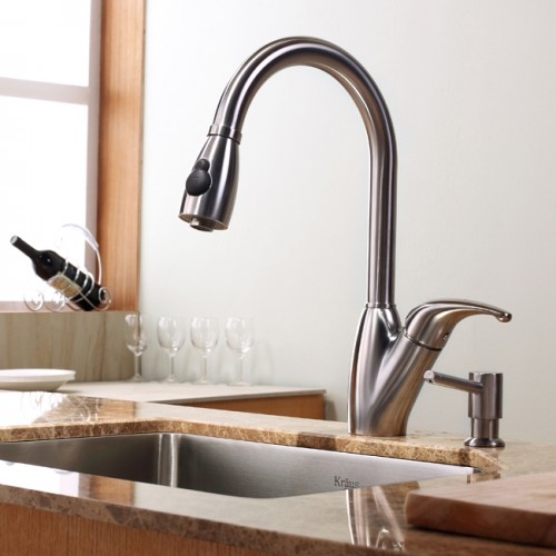 KHU121-23-KPF2120-SD20 Накладная раковина на столешницу  прямоугольная Krausru  - Вид №3