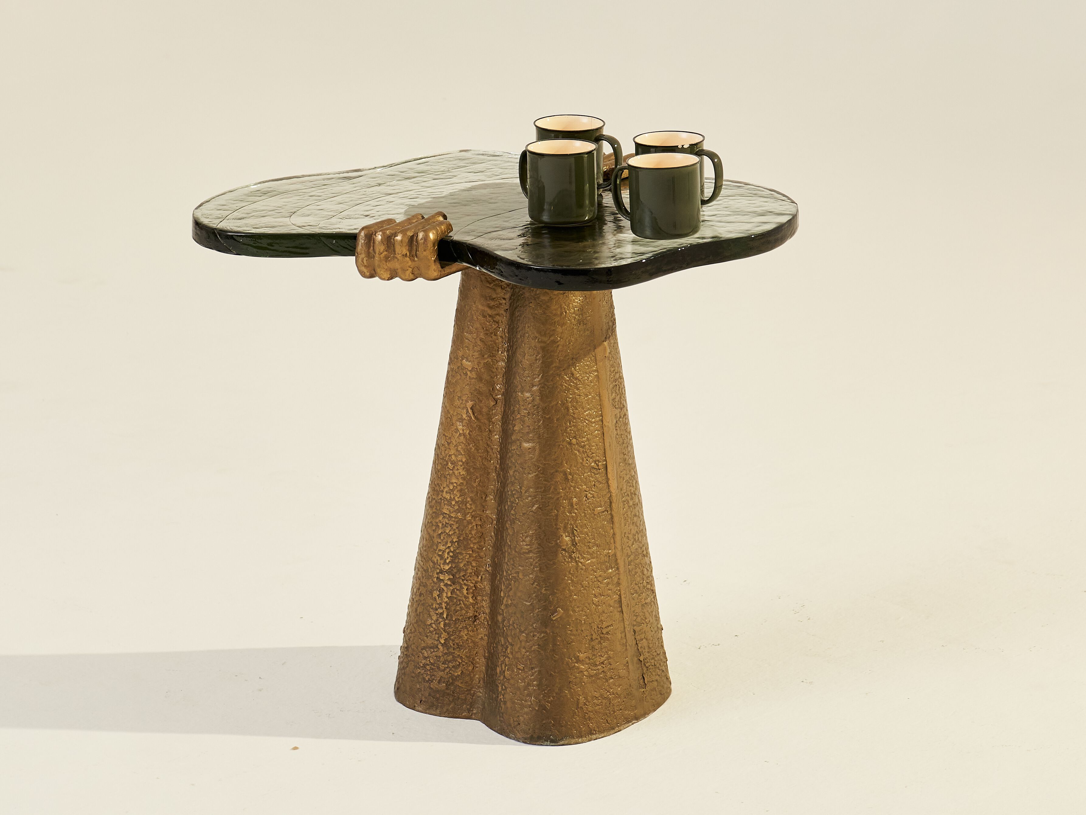 Журнальный столик из алюминия и стекла для гостиной LO Contemporary PAWS ARCH-00000149 - Вид №2