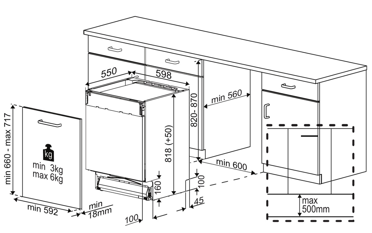 9973478 Встраиваемая посудомоечная машина Hotpoint HI 4C66 STDN-0036745 - Вид №13