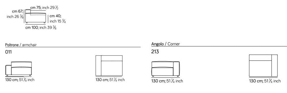2-местный модульный диван Amura ARCH-00028420 - Вид №4