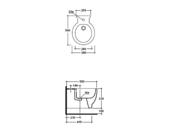 Керамическое подвесное биде Galassia EL1 / EL2 ARCH-00063059 - Вид №2