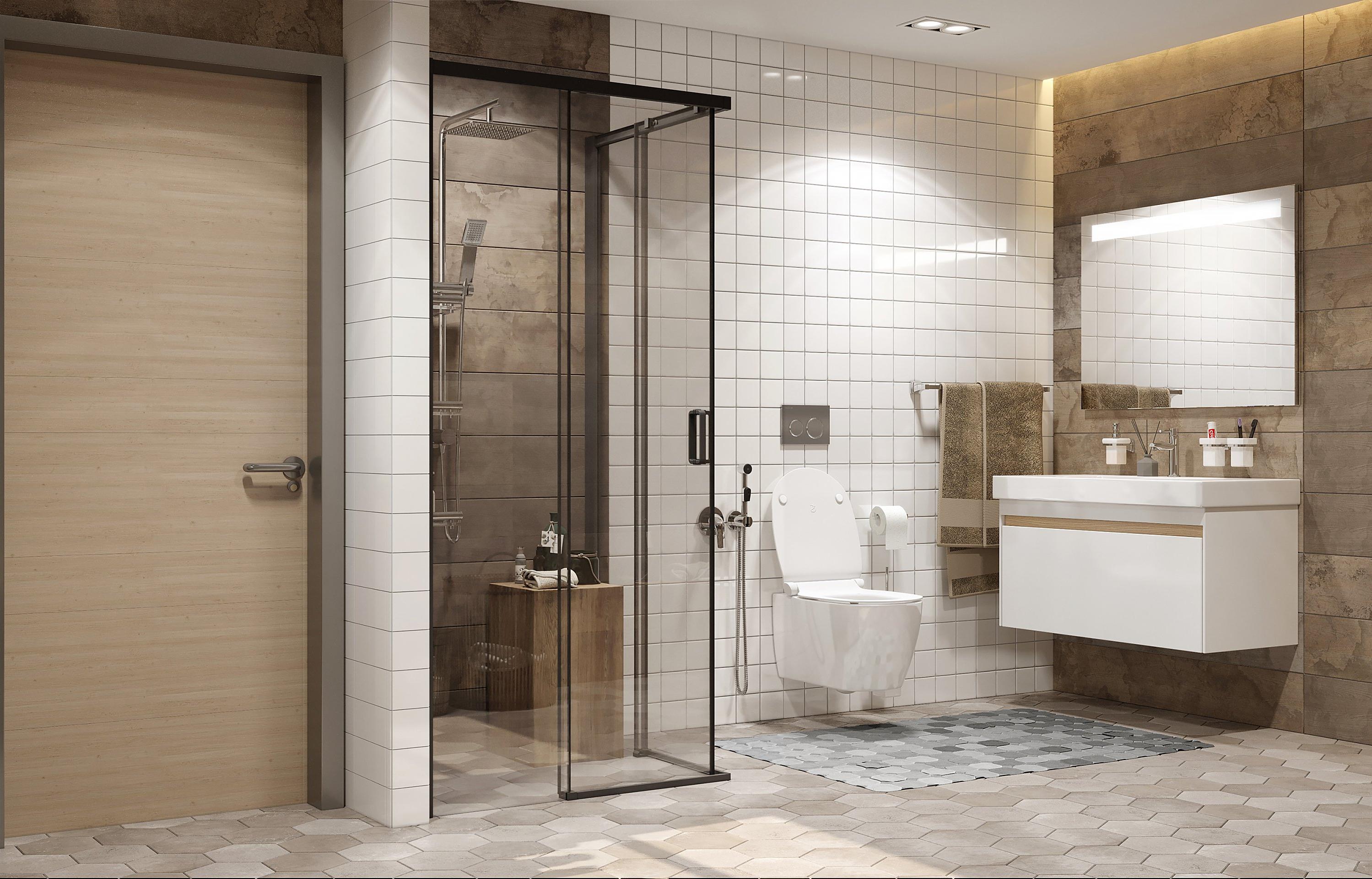 Душевое ограждение Ambassador Queen 11011203Black (900x900x2000), 1 место  - Вид №3