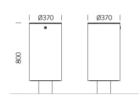 Нержавеющая сталь открытый мусорный бак BENKERT BANKE мусорное ведро ARCH-00063130 - Вид №1