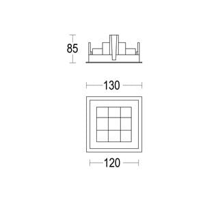 Алюминиевый квадратный светодиодный светильник Ghidini Lighting Edge ARCH-00034086 - Вид №6