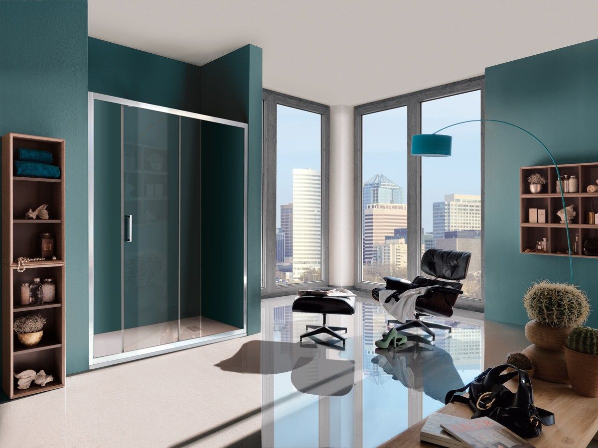 2-местная душевая кабина из закаленного стекла с раздвижной дверью Samo классическая ARCH-00145843 - Вид №1