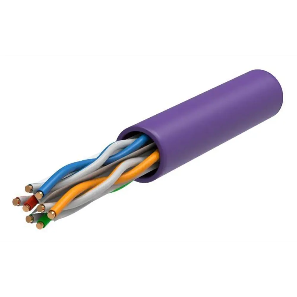 Кабель витая пара ITK U/UTP cat 6 4x2x23 AWG LSZH цвет фиолетовый Santreyd STLM-2200228