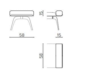 Скамейка из ткани True Design Millepiedi ARCH-00121468 - Вид №31