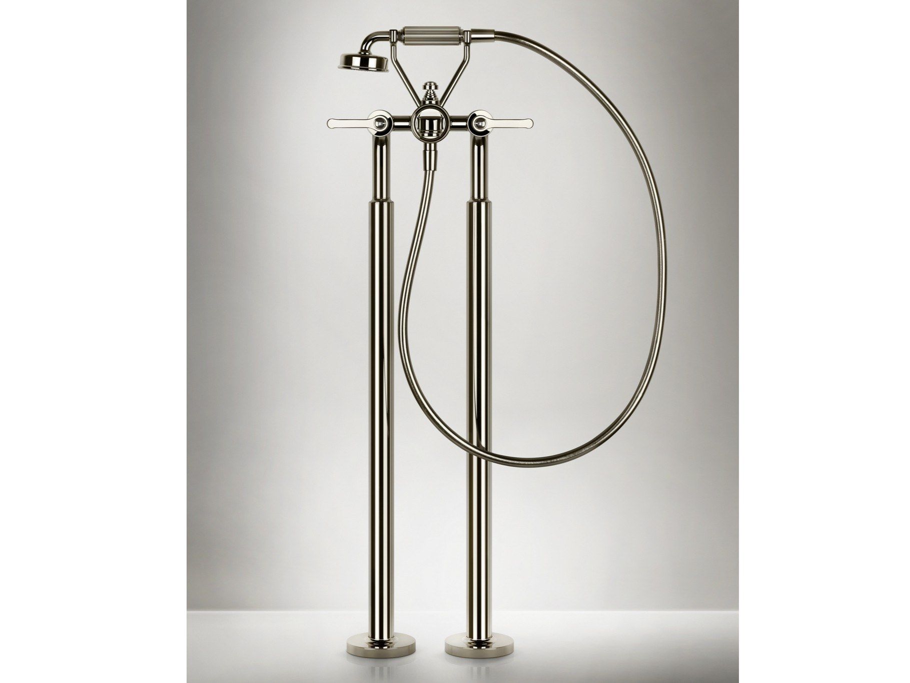 Металлический смеситель для ванны с 2 отверстиями Gessi Venti20 ARCH-00134868